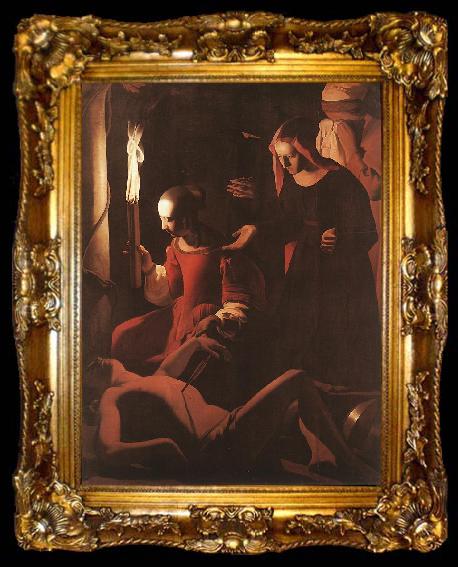 framed  LA TOUR, Georges de The Dream of St Joseph sf, ta009-2